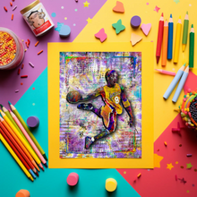 Kobe Bryant Pop Art Poster, Lakers Tribute Fine Art
