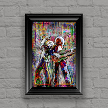 Led Zeppelin Poster, Led Zeppelin Robert Plant & Jimmy Page  Pop Art Tribute Fine Art