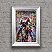 Led Zeppelin Poster, Led Zeppelin Robert Plant & Jimmy Page  Pop Art Tribute Fine Art