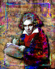 Ludwig Van Beethoven Pop Art Poster,  Beethoven Tribute Fine Art