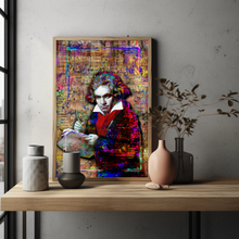 Ludwig Van Beethoven Pop Art Poster,  Beethoven Tribute Fine Art