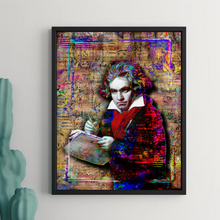 Ludwig Van Beethoven Pop Art Poster,  Beethoven Tribute Fine Art