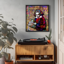 Ludwig Van Beethoven Pop Art Poster,  Beethoven Tribute Fine Art