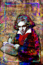 Ludwig Van Beethoven Pop Art Poster,  Beethoven Tribute Fine Art