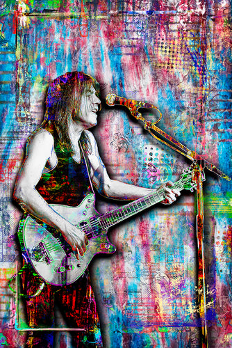 Malcolm Young Poster, AC/DC Pop Art Tribute Fine Art