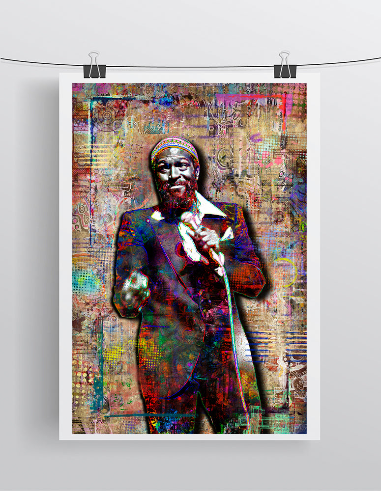 Marvin Gaye Poster, Marvin Gaye Gift, Marvin Gaye Pop Fine Art
