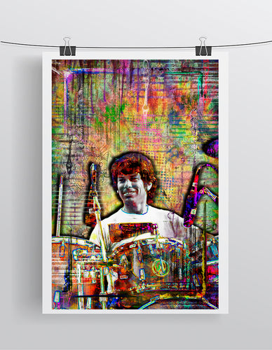 Mickey Hart of The Grateful Dead Poster, Dead & Company Tie-dye Tribute Fine Art