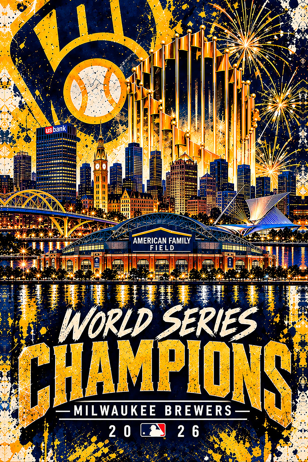 Milwaukee Brewers 2026 World Series Championship Poster Wall Art & Gift