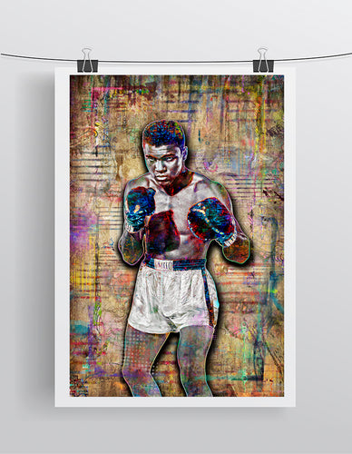Muhammad Ali Poster, Muhammad Ali Boxing Tribute Fine Art