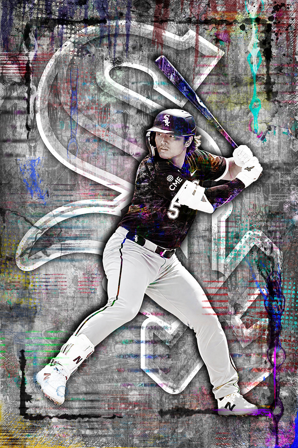 Munetaka Murakami White Sox Pop Art Poster, White Sox Tribute Fine Art