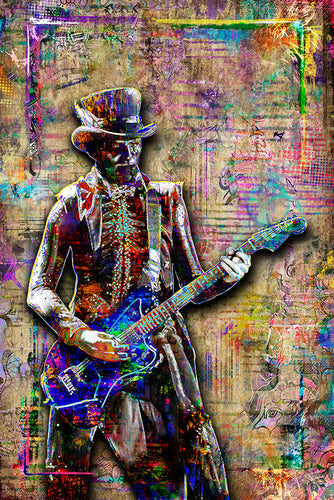 Nameless Ghoul Skeletá Poster, Ghost Pop Art Tribute Fine Art