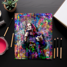 Ozzy Osbourne Pop Art Poster, Ozzy Osbourne Colorful Tribute Fine Art