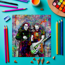 Ozzy Osbourne & Zakk Wylde Pop Art Poster, Ozzy and Zakk Colorful Tribute Fine Art
