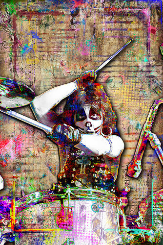 Peter Criss KISS Poster, KISS Colorful Pop Art Tribute Fine Art