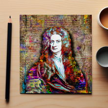 Sir Isaac Newton Pop Art Poster, Newton Tribute Fine Art