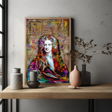 Sir Isaac Newton Pop Art Poster, Newton Tribute Fine Art