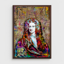 Sir Isaac Newton Pop Art Poster, Newton Tribute Fine Art