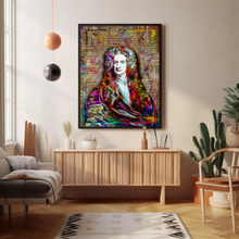 Sir Isaac Newton Pop Art Poster, Newton Tribute Fine Art
