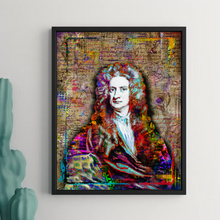 Sir Isaac Newton Pop Art Poster, Newton Tribute Fine Art