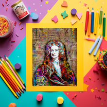 Sir Isaac Newton Pop Art Poster, Newton Tribute Fine Art