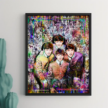 Beatles, George, Paul, John, Ringo of The Beatles Klimt Gift Tribute Fine Art