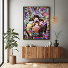 Beatles, George, Paul, John, Ringo of The Beatles Klimt Gift Tribute Fine Art