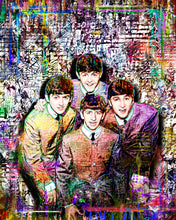 Beatles, George, Paul, John, Ringo of The Beatles Klimt Gift Tribute Fine Art