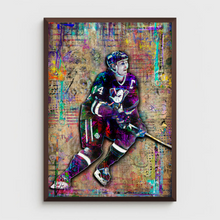 Troy Coney Anaheim Ducks Pop Art Poster, Mighty Ducks Tribute Fine Art