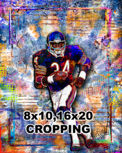 Walter Payton Pop Art Poster, Chicago Bears Tribute Fine Art
