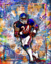 Walter Payton Pop Art Poster, Chicago Bears Tribute Fine Art