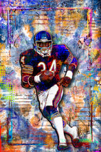 Walter Payton Pop Art Poster, Chicago Bears Tribute Fine Art