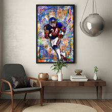 Walter Payton Pop Art Poster, Chicago Bears Tribute Fine Art