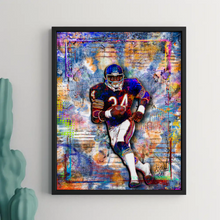 Walter Payton Pop Art Poster, Chicago Bears Tribute Fine Art