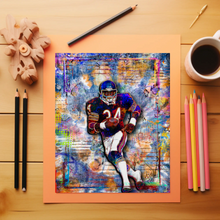 Walter Payton Pop Art Poster, Chicago Bears Tribute Fine Art
