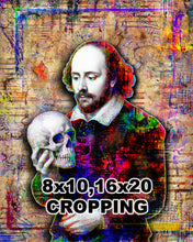William Shakespeare Pop Art Poster, Shakespeare Tribute Fine Art