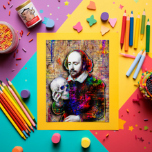 William Shakespeare Pop Art Poster, Shakespeare Tribute Fine Art