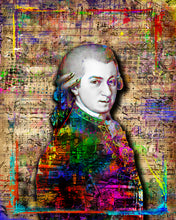 Wolfgang Amadeus Mozart Pop Art Poster, Mozart Tribute Fine Art