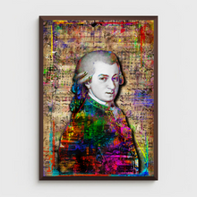 Wolfgang Amadeus Mozart Pop Art Poster, Mozart Tribute Fine Art