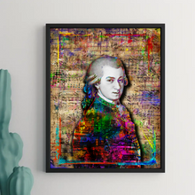 Wolfgang Amadeus Mozart Pop Art Poster, Mozart Tribute Fine Art
