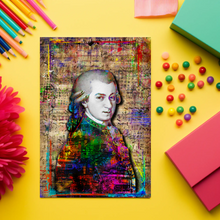 Wolfgang Amadeus Mozart Pop Art Poster, Mozart Tribute Fine Art