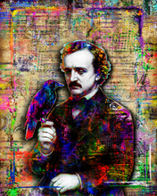 Edgar Allan Poe Pop Art Poster, Edgar Allan Poe Tribute Fine Art