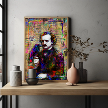 Edgar Allan Poe Pop Art Poster, Edgar Allan Poe Tribute Fine Art