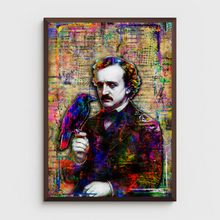 Edgar Allan Poe Pop Art Poster, Edgar Allan Poe Tribute Fine Art