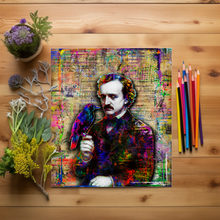 Edgar Allan Poe Pop Art Poster, Edgar Allan Poe Tribute Fine Art