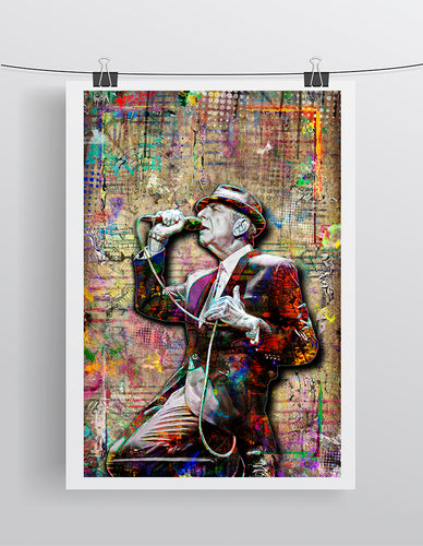 Leonard Cohen Poster, Leonard Cohen Tribute Fine Art