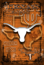 University of Texas Longhorns Poster, Longhorns Gift, Texas University Man Cave, Longhorns Sports Print