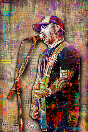Aaron Lewis of Staind Poster, Aaron Lewis Tribute Fine Art