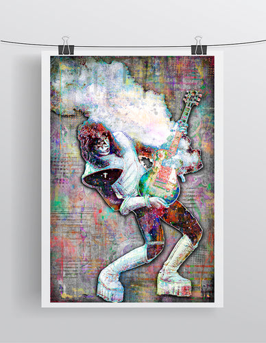 Ace Frehley of KISS Poster, Kiss Tribute Fine Art