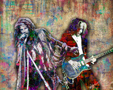 Aerosmith Poster, Steven Tyler and Joe Perry of Aerosmith Gift, Aerosmith Fine Art