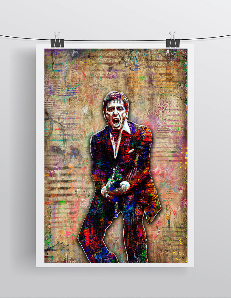 Al Pacino Scarface Poster, Scarface Tony Montana Tribute Fine Art